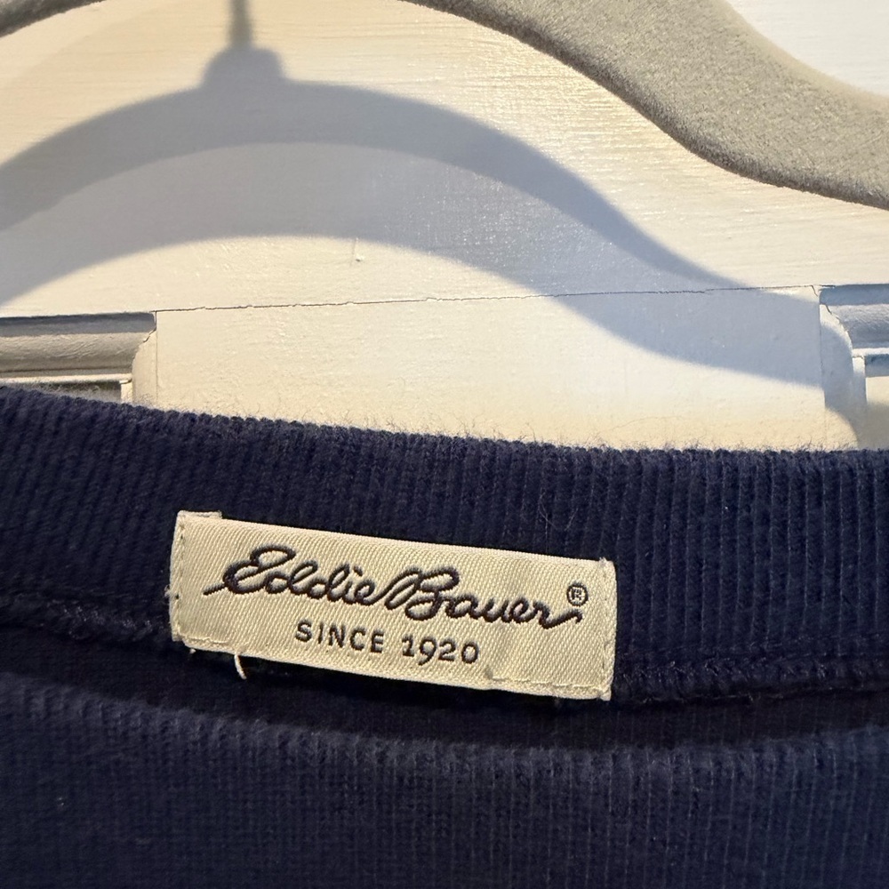 Eddie Bauer Navy and White Striped Sweater - Picture 2 of 5